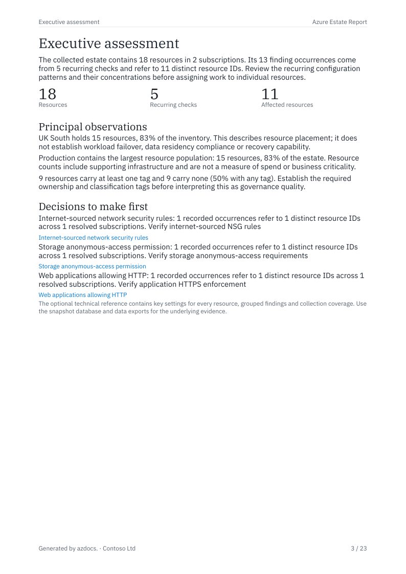 Azure Estate Report page 3